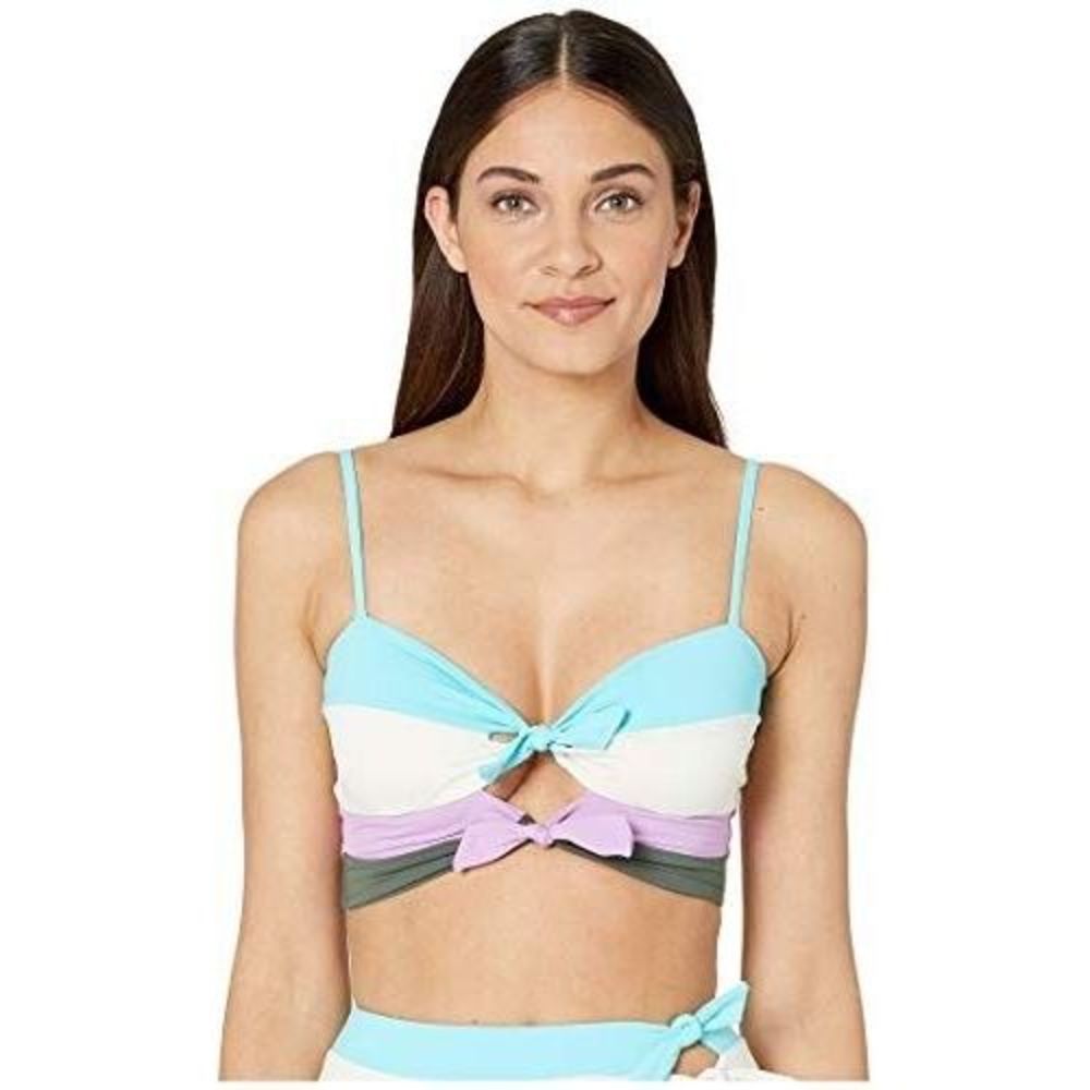 Becca by Rebecca Virtue Women's Circuit Eleanor Bandeau Bikini‎ Crop Top Basil M